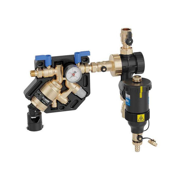 Caleffi Ba Füllkombi DE1580010 1/2", Anschluss Schlammabscheider 3/4", mit DIRTMAGPLUS