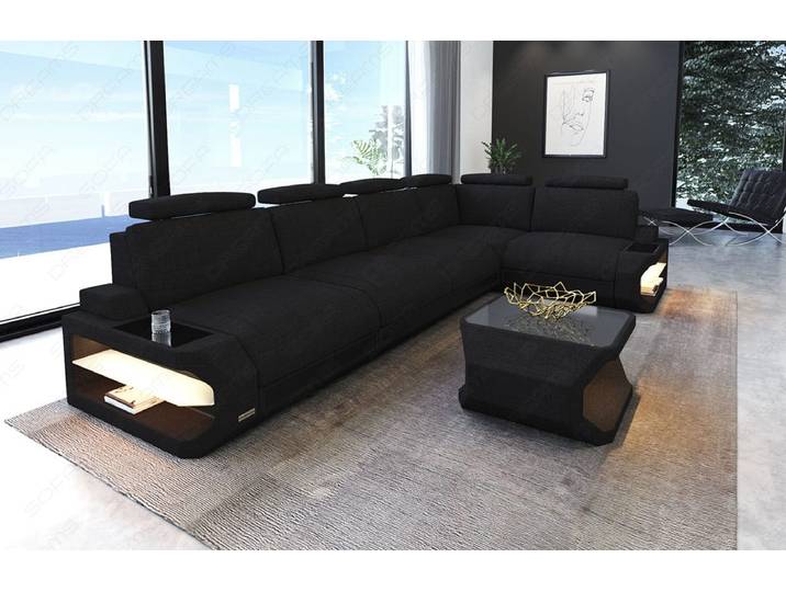 Ecksofa Siena Lang L-Form aus Stoff