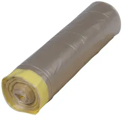 Müllsack mit Zugband transp. (Typ 80) 100 L 10 Stück/Rolle starkes recyceltes LDPE Material, 700 x 1010 mm, mit Zugband