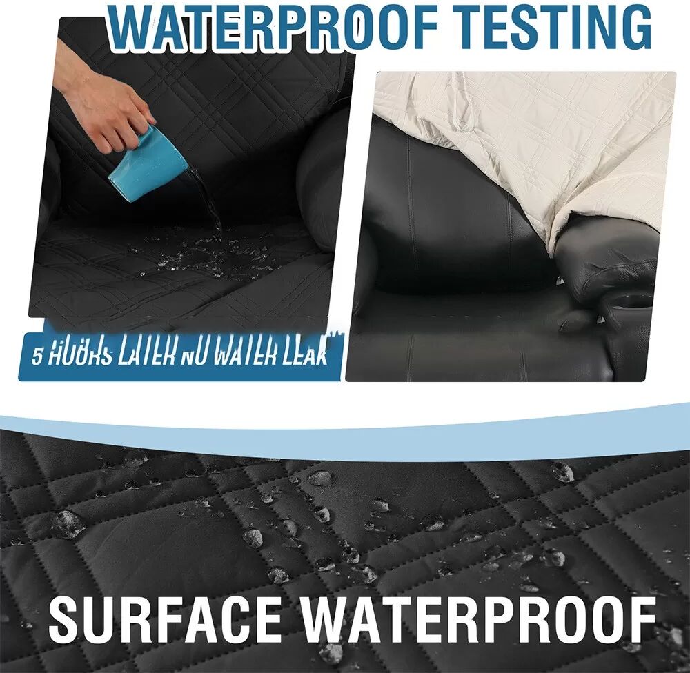 INF Coussin de protection imperméable pour fauteuil inclinable électrique avec poches Le noir