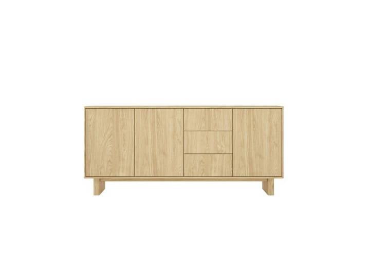 SUMBA - Buffet 183 cm mélaminé Chêne clair