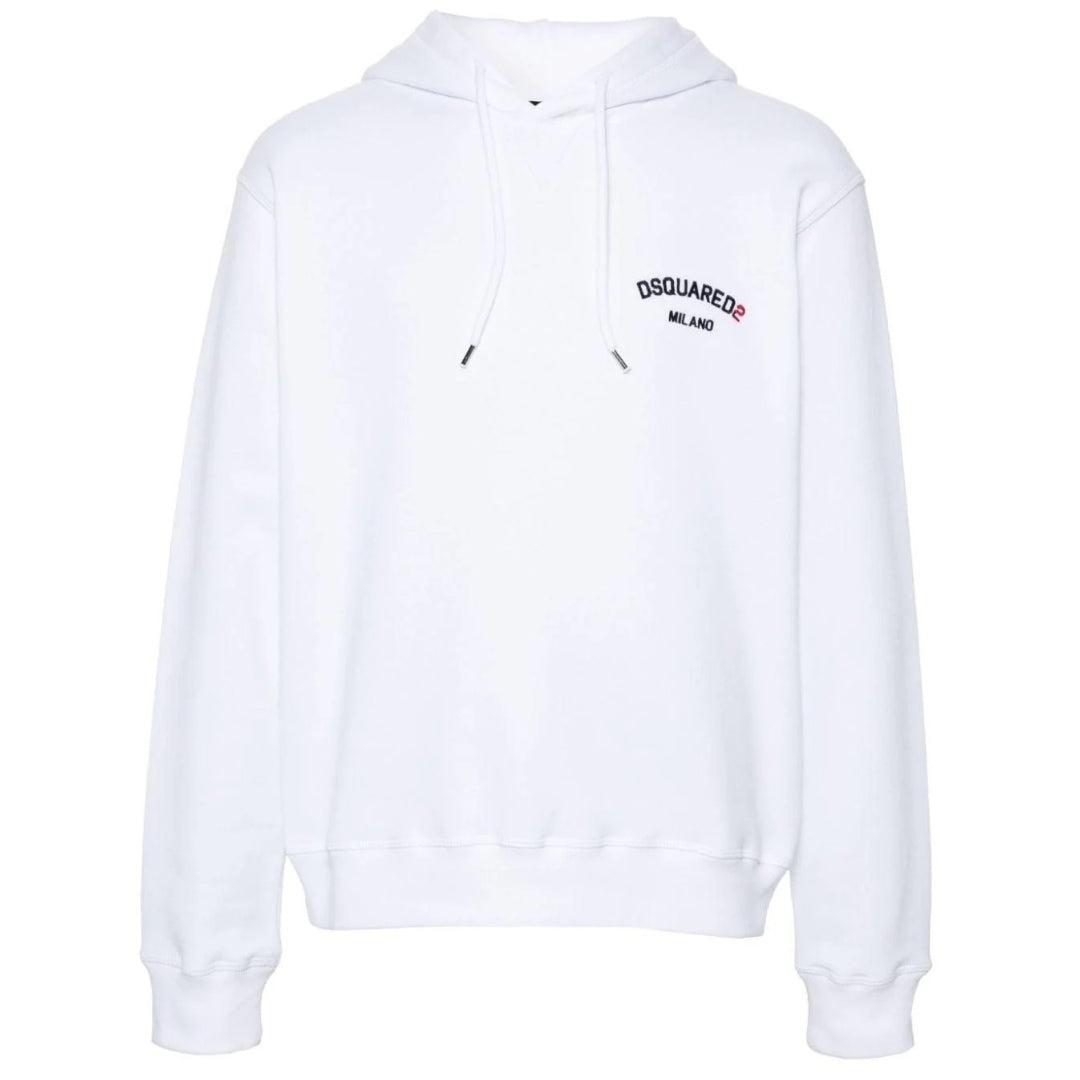 Dsquared2 Kleiner Weißer Hoodie Mit Milano-logo