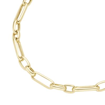 Silberkette "Gliederkette, gelb vergoldet, Silber 925", gold, GIORGIO MARTELLO MILANO, Halsketten, Damen, 45cm, Silberkette
