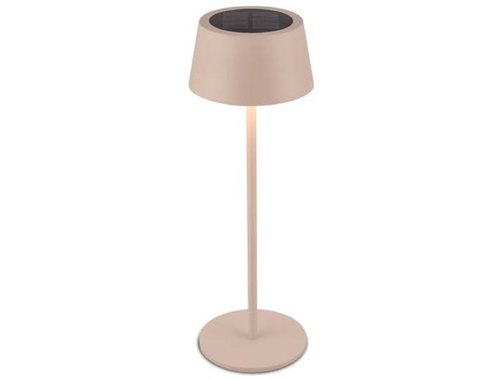BRILONER - LED Tischlampe kabellos IP44 mit Touch, CCT, dimmbar, Solar, Nachttischlampe, Leselampe, LED Lampe, Campinglampe, Tischleuchte, Akku Lampe, Outdoor, 11,5x34 cm, Beige