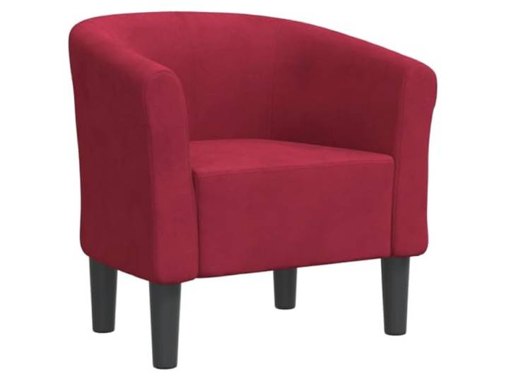 GHVBNMF Clubsessel Weinrot Samt Polstersessel Sessel Fuer Wohnzimmer Eleganter Akzentsessel mit weicher Polsterung und stabilem Holzgestell fuer Schlafzimmer, Gaestezimmer und Büro.