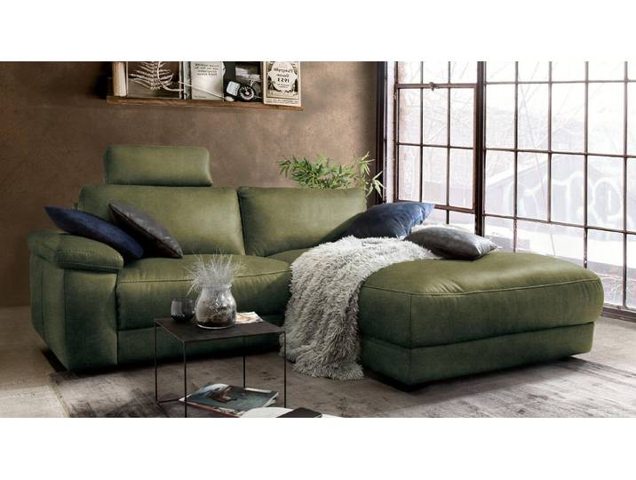 KAWOLA Ecksofa LOLA, Couch L-Form rechts oder links, Sitzvorzug motorisch, Stoff oder Leder