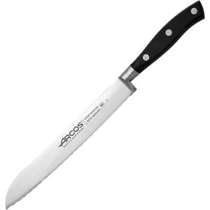 Arcos Brotmesser Riviera 231300, 20 cm Edelstahlklinge mit Wellenschliff und Kunststoffgriff