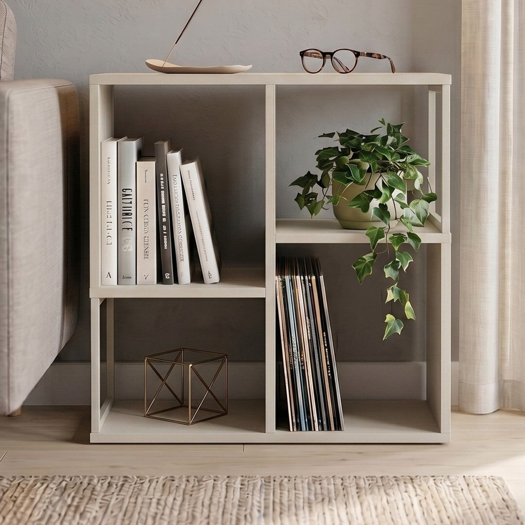 Norden Home 62 cm H x 62 cm W Bookcase Sandstone 62cm H X 62cm W X 22cm D
