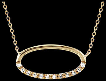 Edenly Halskette Frische - April - Gelbgold, 18 Karat, mit Diamanten