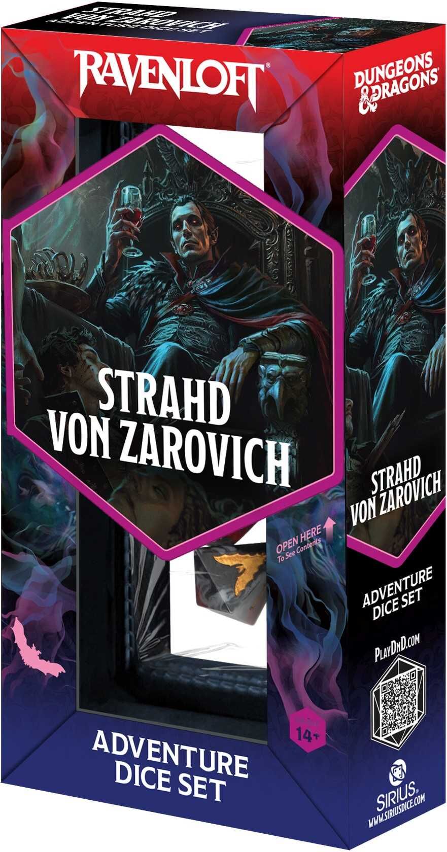 Dungeons ; Dragons Adventure Dice Set - Darklord: Strahd von Zarovich, 7 Polyhedral Dice, Officially Licensed, Sirius Dice