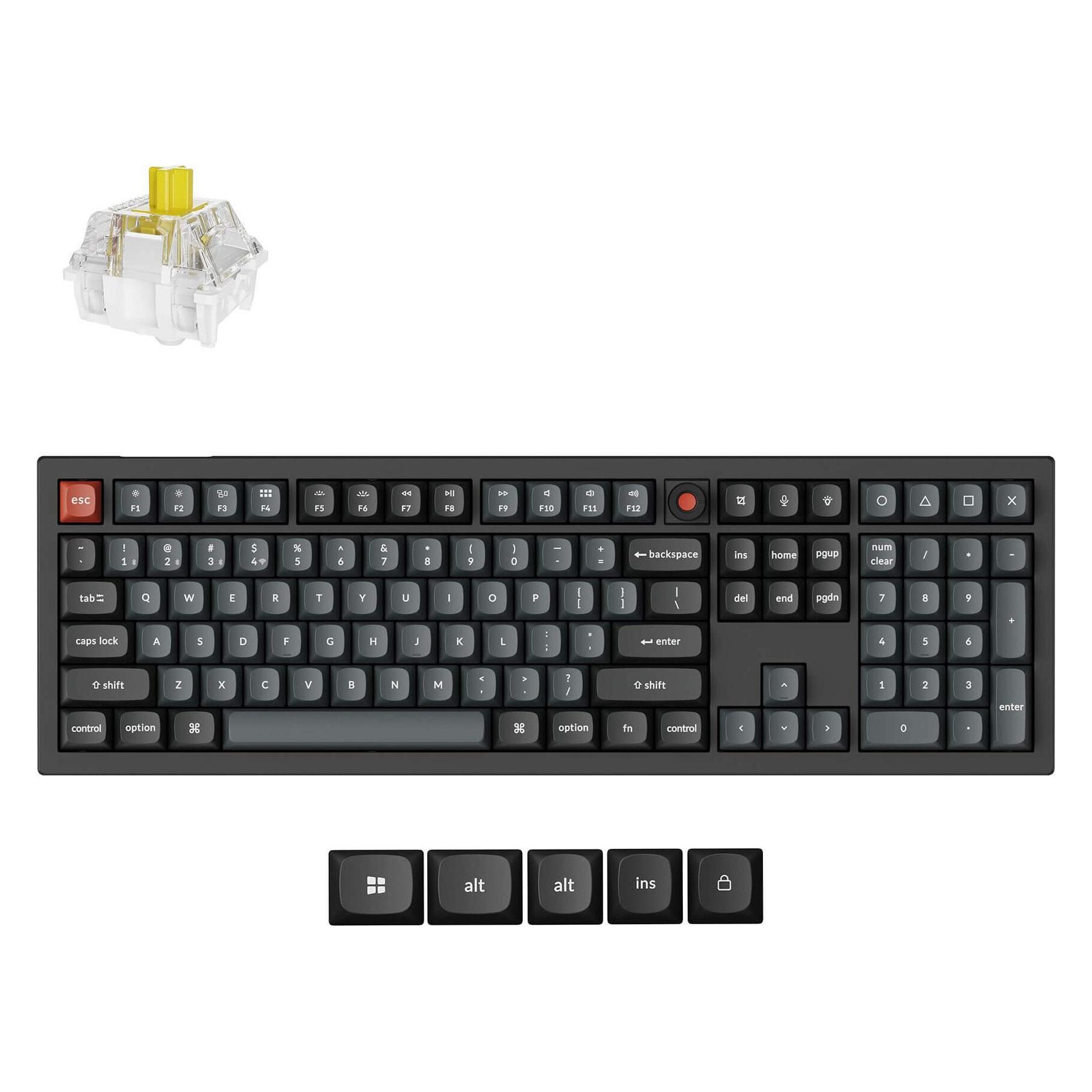 Keychron V6W-D4 8K QMK Wired Custom Mechanical Keyboard (US, Kabelgebunden) (V6W-D4)