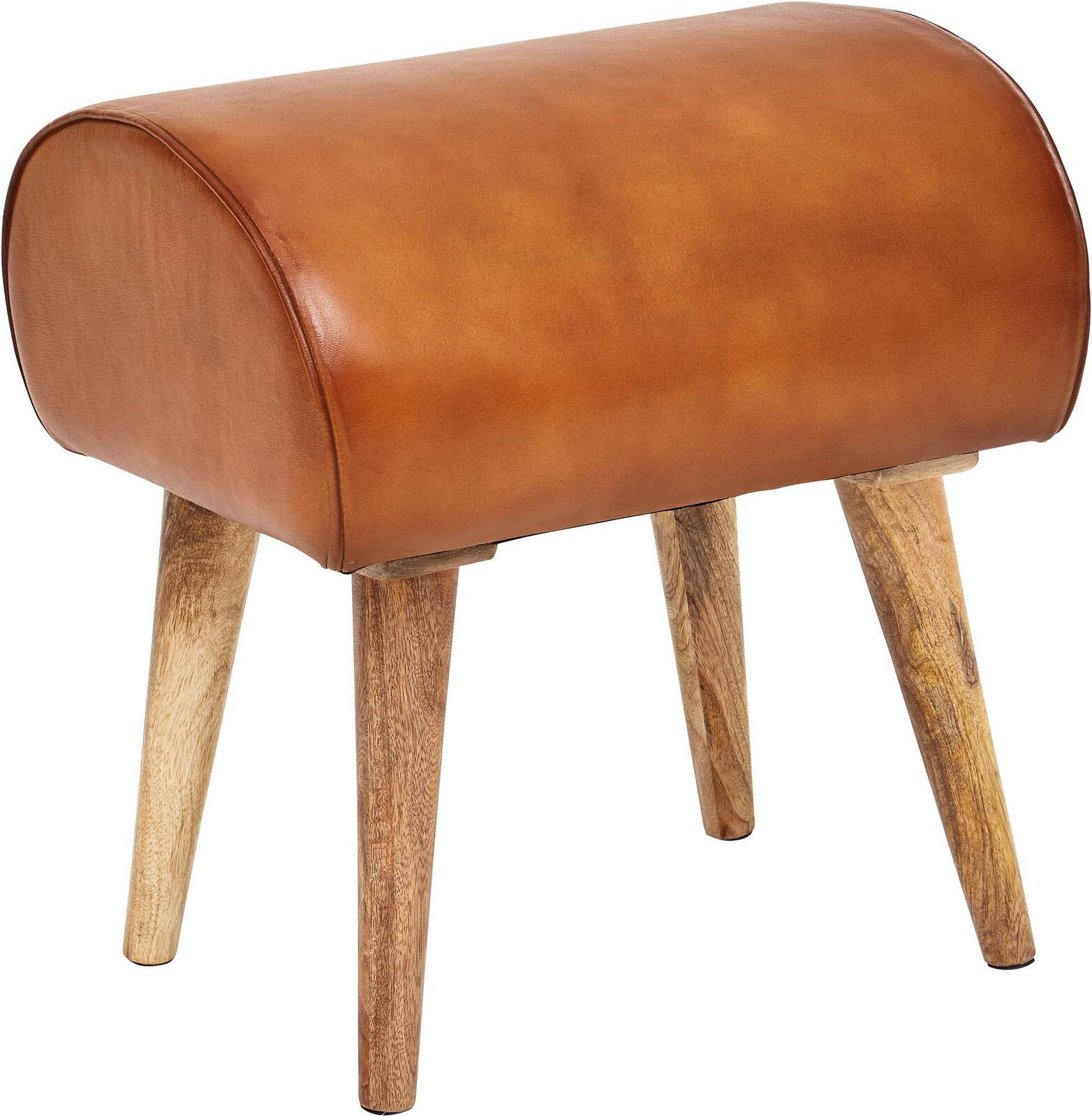 WOHNLING Hocker WL6.087 Echtleder