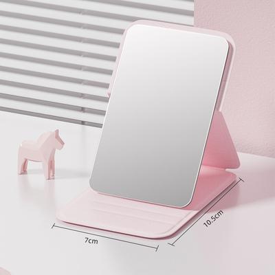 Youfap Market Adjustable And Portable Folding Mirror, Portable Handheld Mini Makeup Mirror For Office And Dorm Room pink