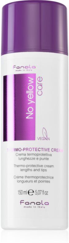 Fanola No Yellow Thermo-Protective Cream Nährende Hitzeschutz-Creme für blondes und meliertes Haar 150 ml