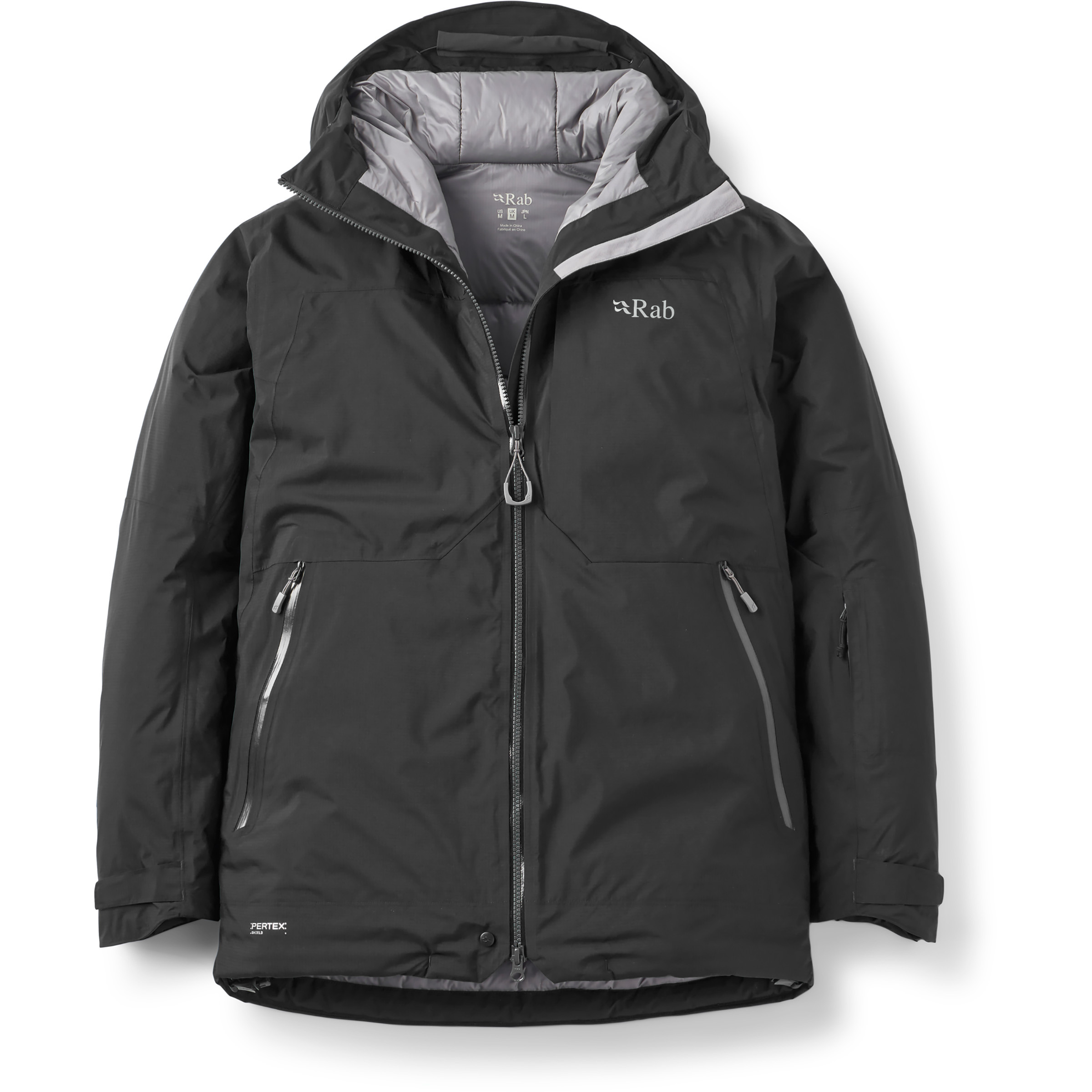 Rab Optical Down Herren Kunstfaserjacke schwarz Größe XL Skifahren Winddicht Wasserabweisend