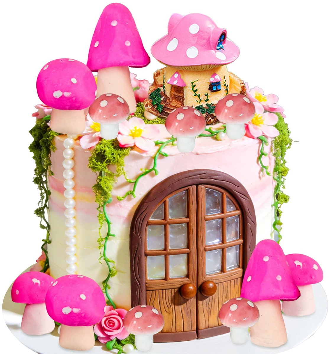 Decoratie paddenstoel voor feeën taarten en tuinfeestjes
