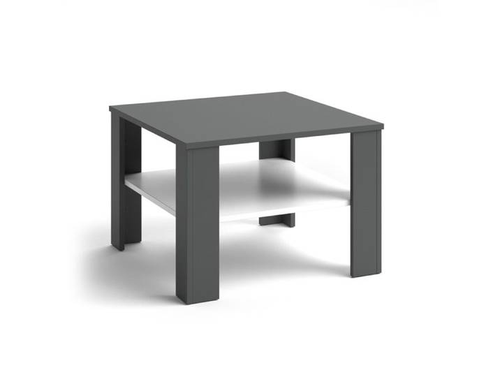 Table basse Homer 60x60cm Blanc/Anthracite Vicco 26790