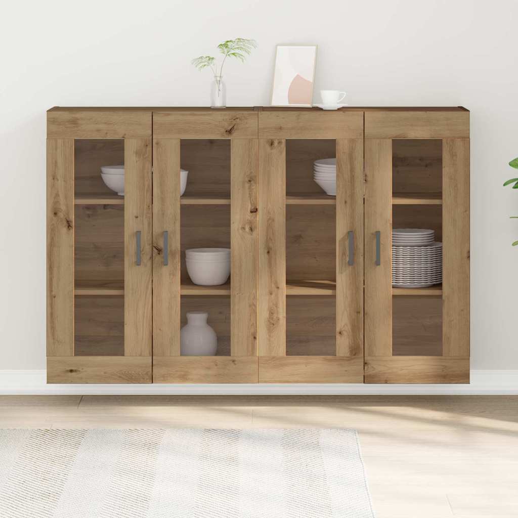 vidaXL Cabinets muraux 2 pc Chêne artisanal 69,5 x 34 x 90 cm