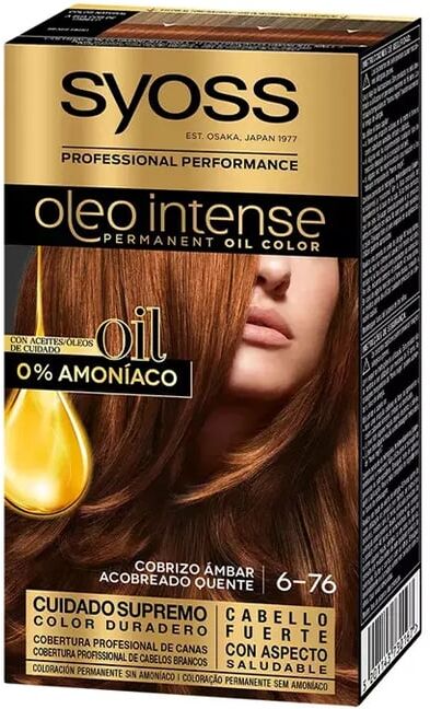Syoss Oleo Intense Tinte Sin Amoniaco #6.76 Cobrizo Ámbar