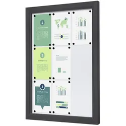 Exposicionate Außenvitrine mit Schloss Slim 9 x A4 Anthrazit SCTE9xA4PHC7016JS
