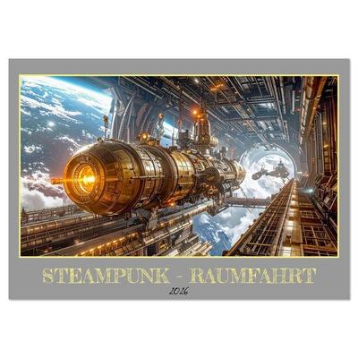 Steampunk-Raumfahrt (Wandkalender 2026 DIN A4 quer), CALVENDO Monatskalender