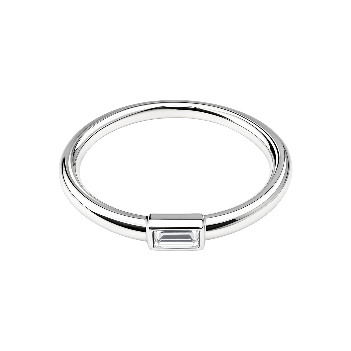 Jacques Lemans Ring Edelstahl mit Zirkonia
