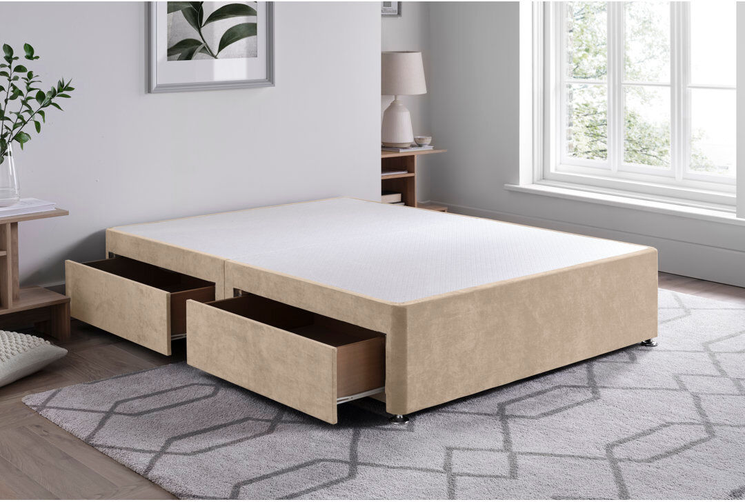 17 Stories Naples Divan Bed Base Beige Single (3')
