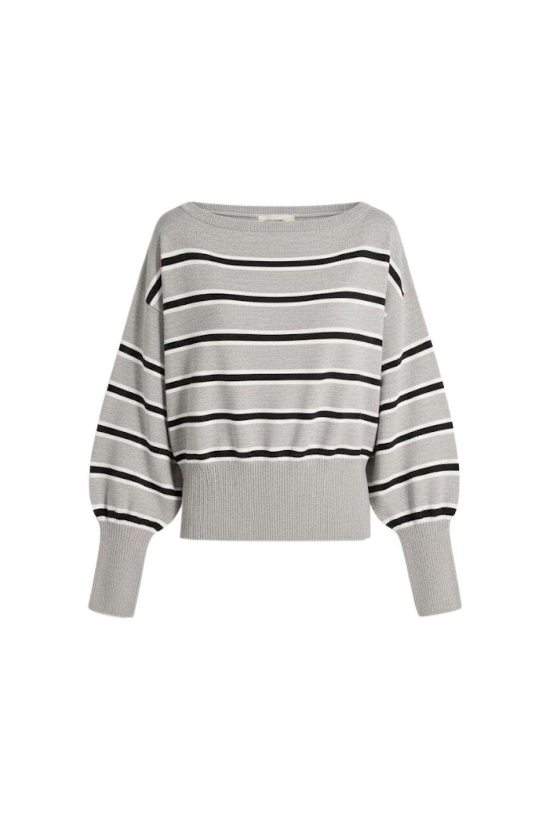 Rippenshirt mit Bootsausschnitt