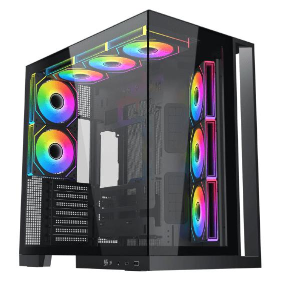 Xigmatek Boitier Moyen Tour ATX Aqua 7 RGB avec panneaux vitrés (Noir) (ATX) (EN49026)