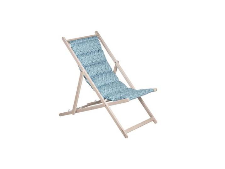 JARDIN PRIVE Chilienne matelassée Danemark blue structure en bois massif