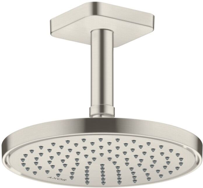 Hansgrohe Axor Deckenanschluss 26965800 100 mm, Edelstahl-Optik, eckig