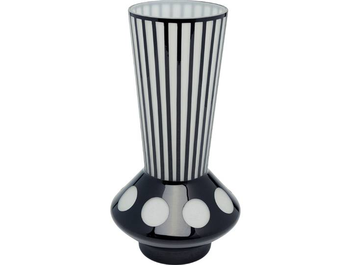 Tischvase KARE DESIGN Vase Brillar 40cm , schwarz, B:22cm H:40cm T:22cm, Glas, Vasen, Tischvase