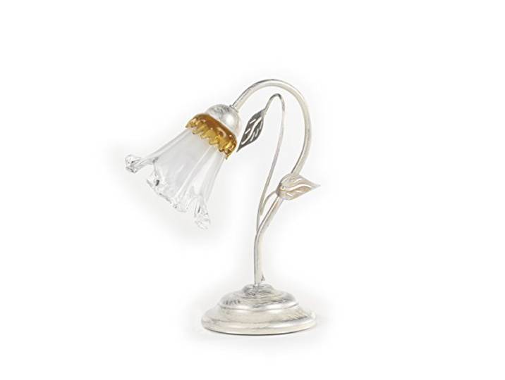 Onli 4998/L Lampe de table\, blanc/argent/or\, métal\, verre