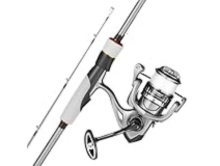 VEVOR Kit Canne et Moulinet Portable, Ensemble de Pêche pour Pêcheurs Droitiers et Gauchers, Canne à Pêche 1,98 m en 2 Parties en Fibre de Carbone IM6, Enrouleur 7+1 Roulements à Billes, Poignée EVA