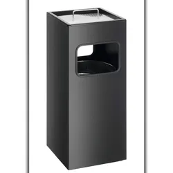 DURABLE Papierkorb Metall 17L eckig mit Ascher