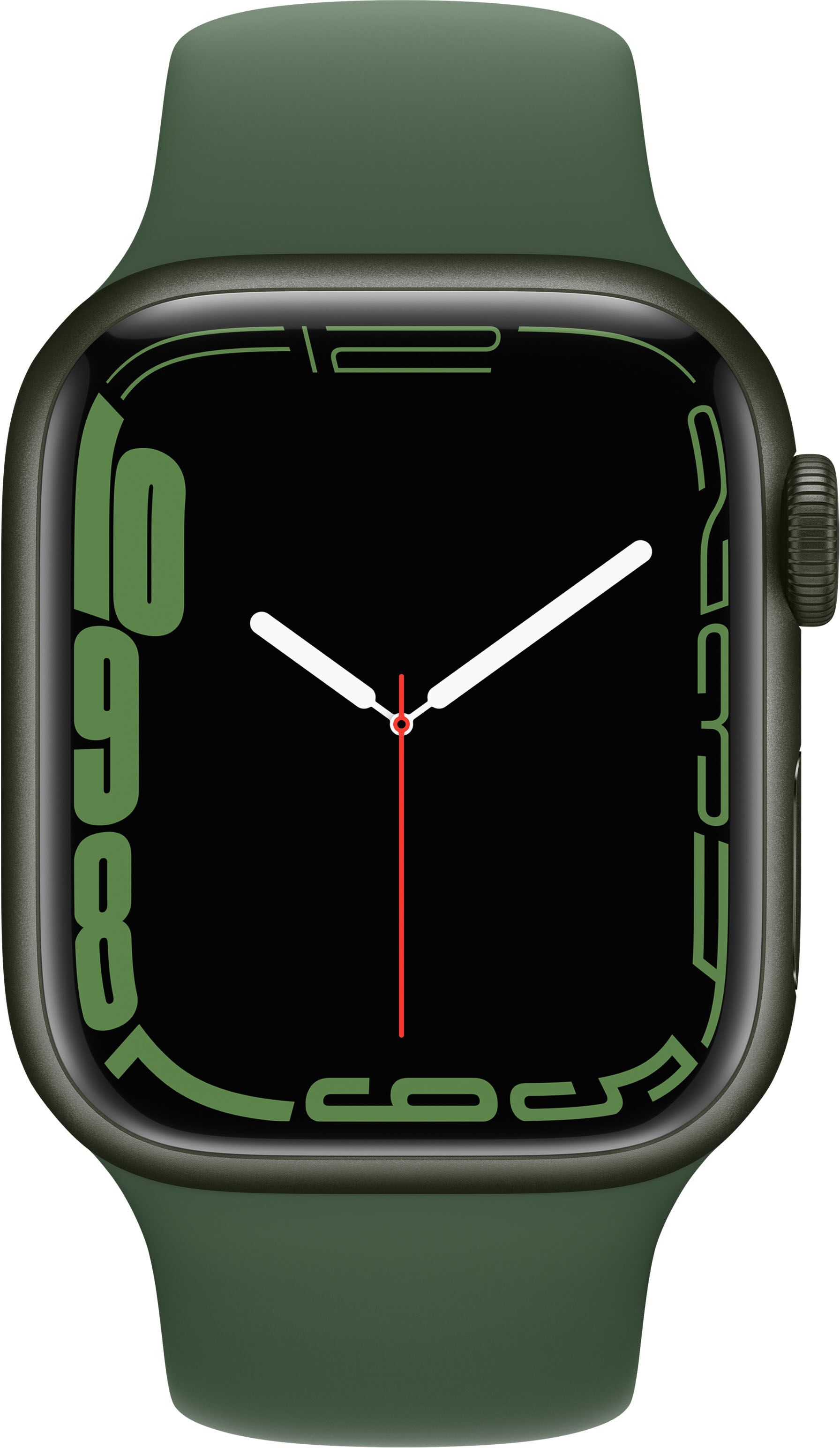 Apple Watch Series 7 Aluminium 41 mm (2021)   GPS + Cellular   green   Clover Sport Band - Refurbished