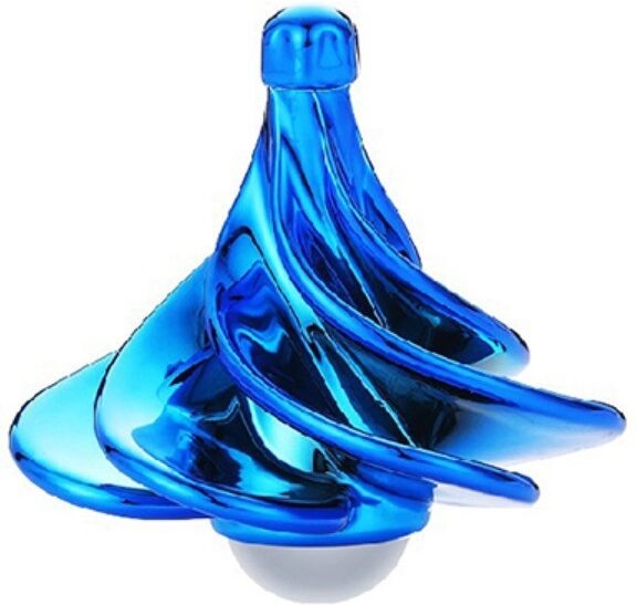 INF Windgetriebener luftgetriebener Kreisel mit Neodym-Magnet — ABS-Konstruktion, aerodynamisches Design, dynamische Blau