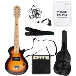 V-tone E-Gitarre ESLP34 SB 1/2 Les Paul (E-Gitarre), Gitarre, Schwarz
