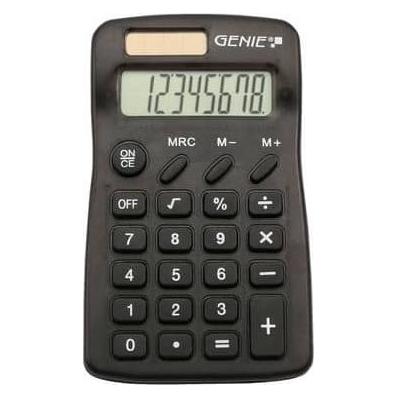Genie 825 Taschenrechner schwarz (Batteriebetrieb, Solarenergie) (12592)
