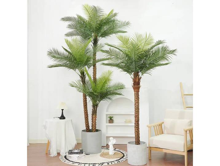 Arbre de coco artificiel, plante artificielle, grande plante verte bionique d'intérieur, palmier areca, palmier, bonsaï tropical
