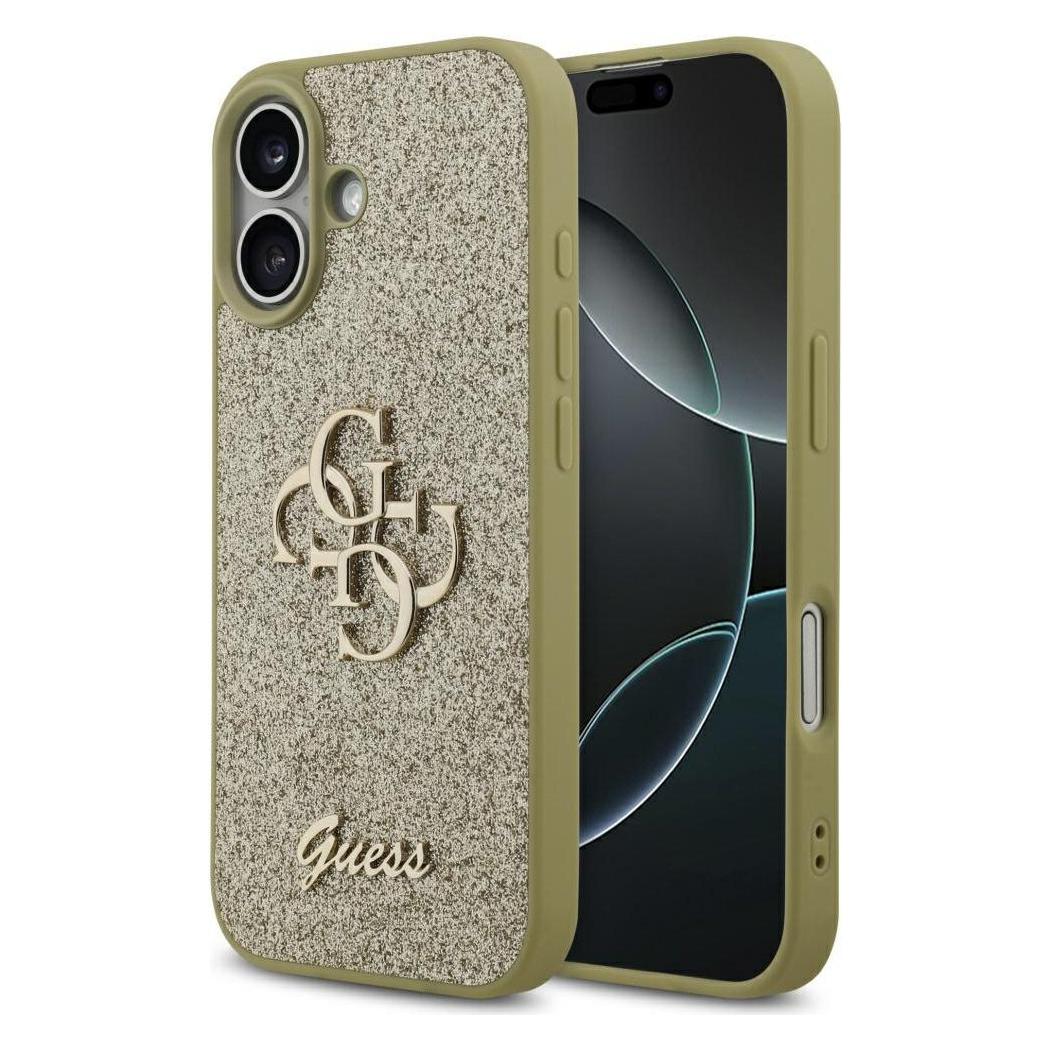 Guess - Fixed Glitter Big 4G (GUHCP17SHG4SGD) - iPhone 17 - Gold (Apple iPhone 17) (GUHCP17SHG4SGD)