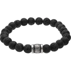 Lavastein Kugelarmband CHIRURGENSTAHLSEGMENT