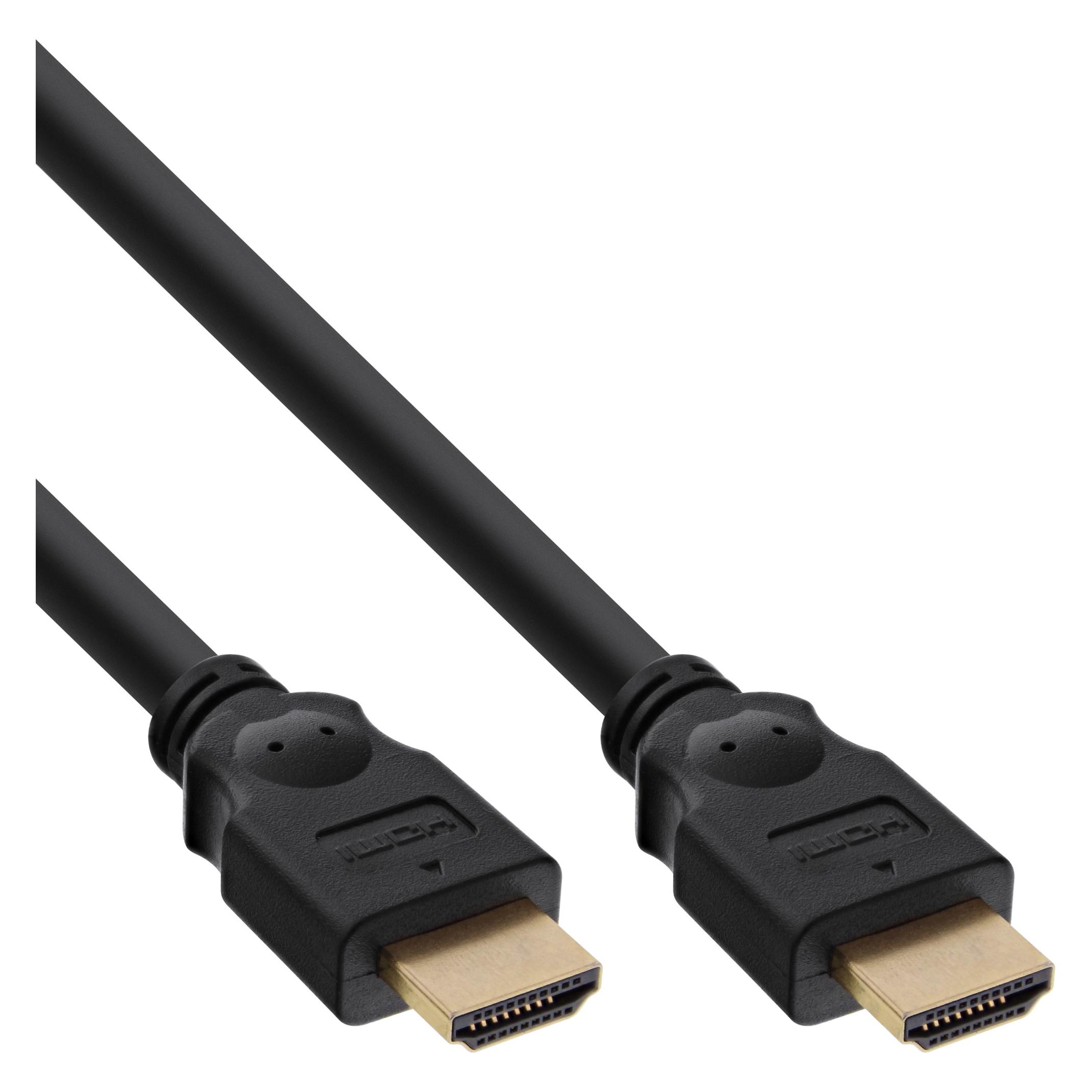 InLine 25er Bulk-Pack HDMI Kabel, HDMI-High Speed, Stecker / Stecker, verg. Kontakte, schwarz, 3m (3 m) (B-17603P)