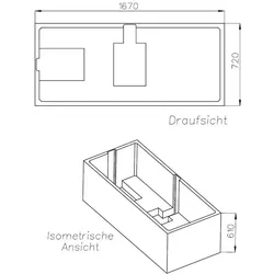 Neuesbad Wannenträger für Villeroy & Boch Legato Duo 1700x750 SW16048