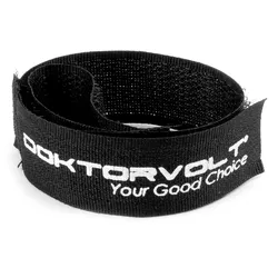 Klettband für Kabel 47 cm + 8 cm mit Doktorvolt-Logo gesamt 55 cm