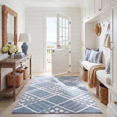 SAFAVIEH Blair Machine Washable Slip Resistant Zaure Geometric Rug