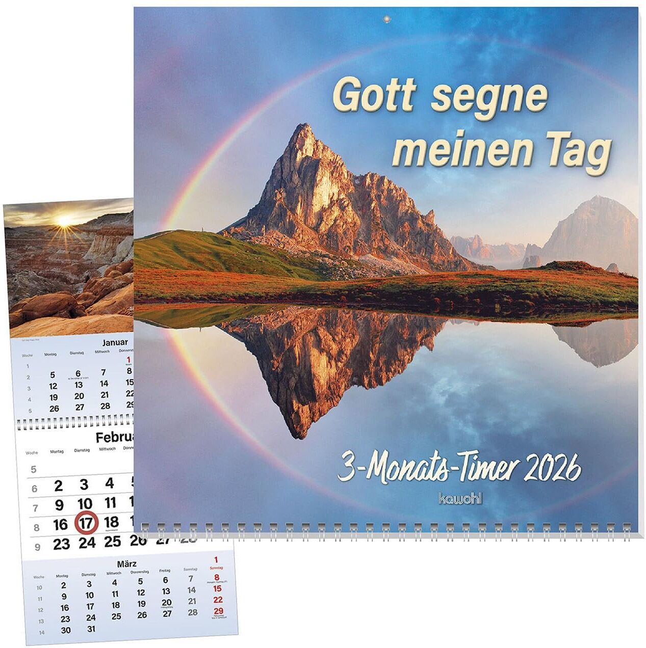 Gott segne meinen Tag 2026: 3-Monats-Terminer - Preis vom 01.10.2026 17:08:56 h