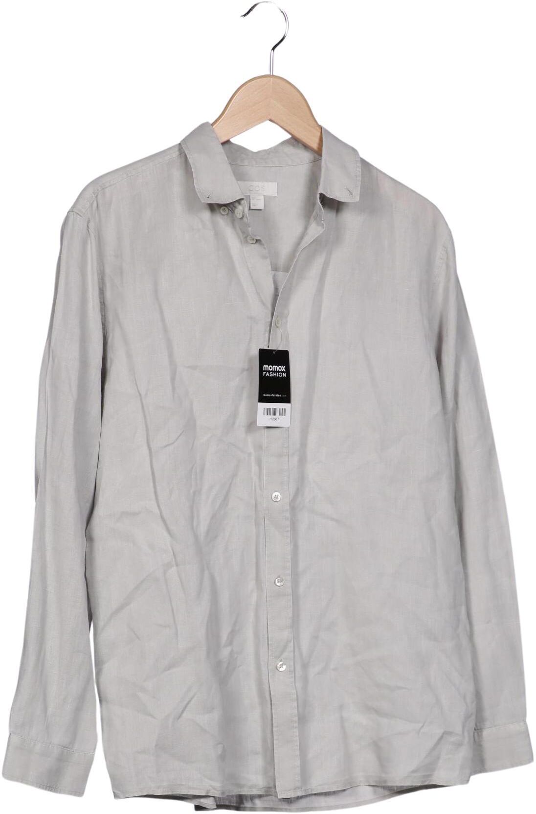 COS Herren Hemd, Grau, Gr. S, Hanf - Second Hand