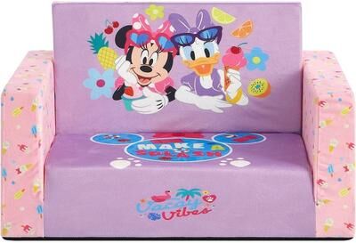 Disney Minnie Mouse Flip Open Foam Chair,Expandable Sofa