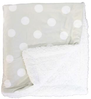 Baby Mode Dotted Mink Sherpa Baby Blanket
